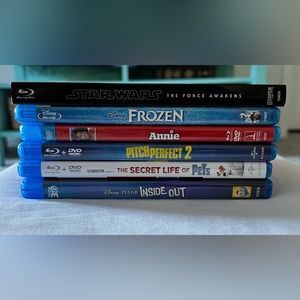 BLU-RAY’s for sale! Frozen Annie Pitch Perfect 2 Star Wars Inside Out etc…